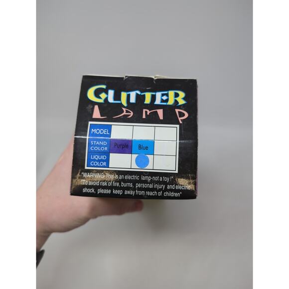 KENART Glitter Lava Lamp purple blue Vintage 90's NEW in box 1000 - Picture 3 of 4